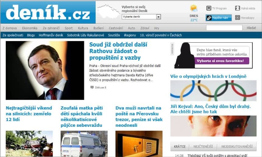 Latest World and Local News in Czech - Newspaper Deník