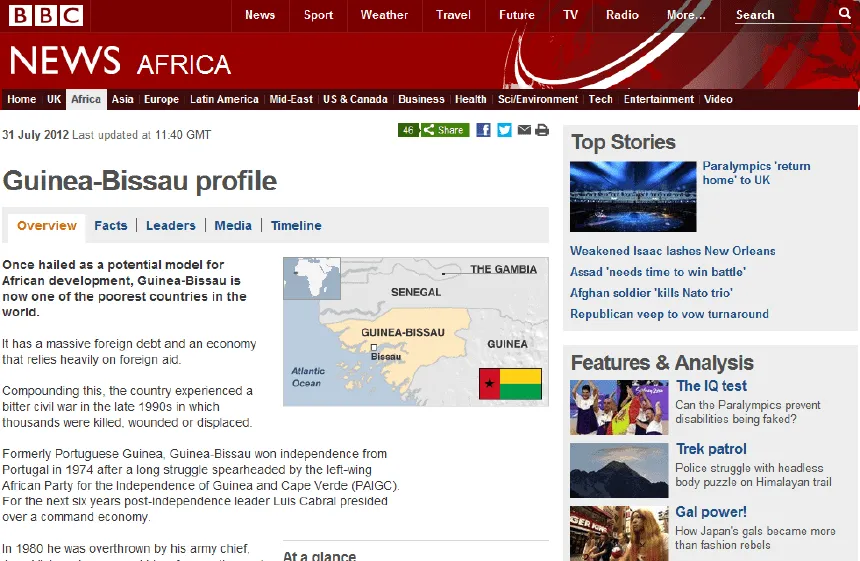 Guinea-Bissau News Today