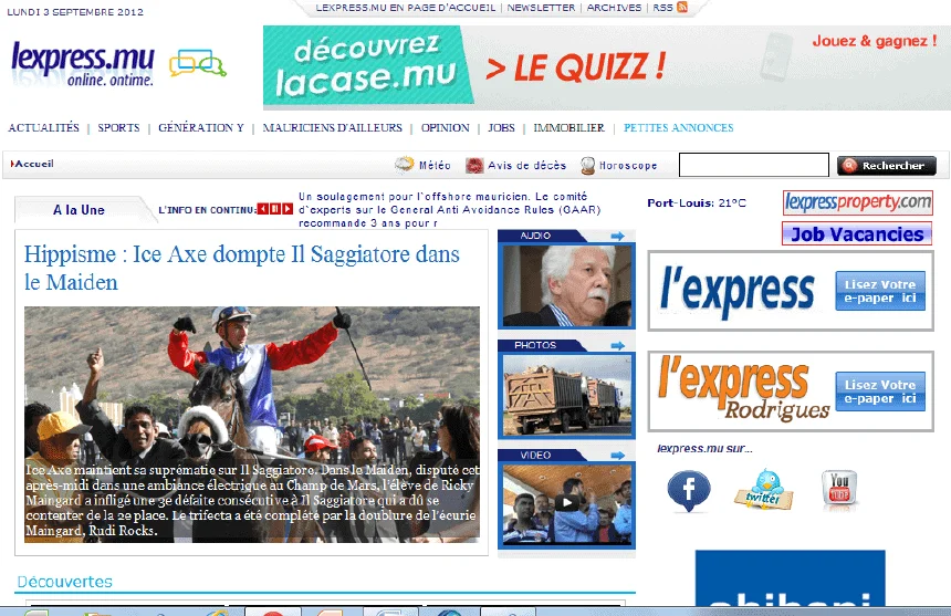 Latest Local and World News in Mauritius - L'Express