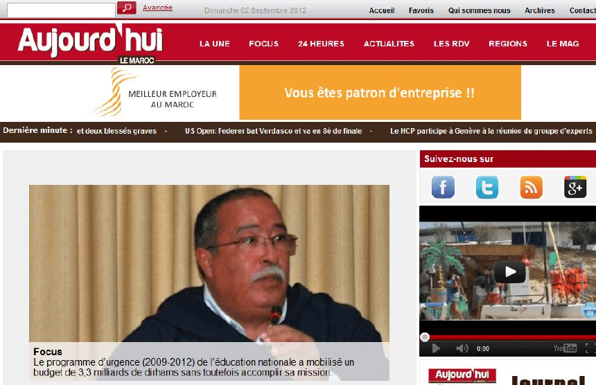 Latest Local and World News in Morocco - Aujourd'hui 