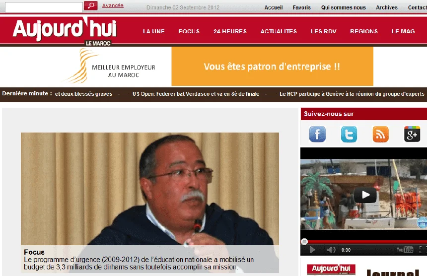 Latest Local and World News in Morocco - Aujourd'hui