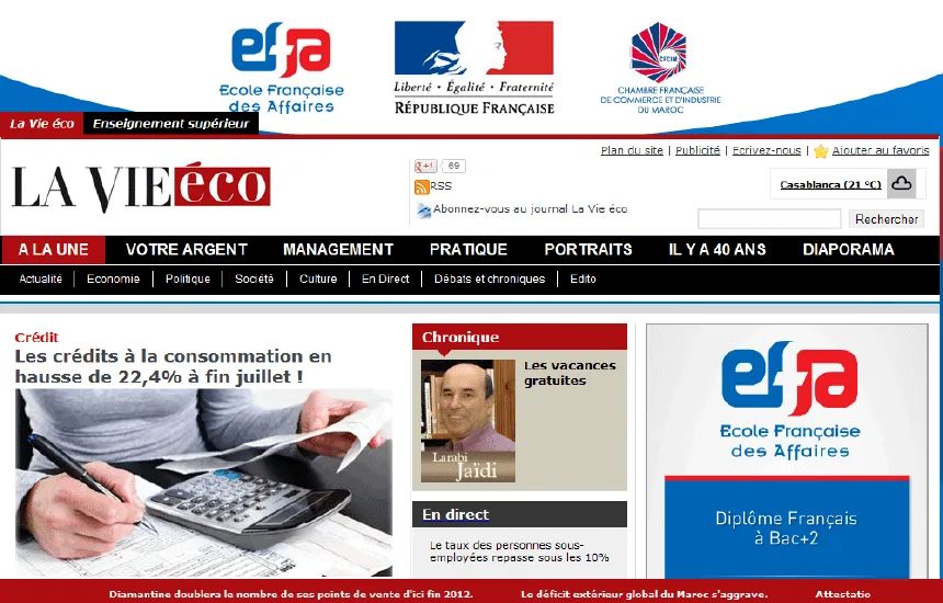 Latest Local and World News in Morocco - La Vie Éco