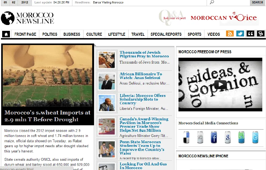 Latest Local and World News in Morocco - Morocco Newsline