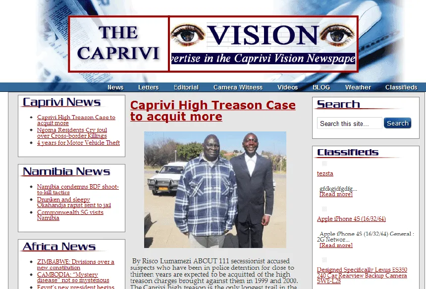 Latest Local and World News in Namibia - The Caprivi Vision