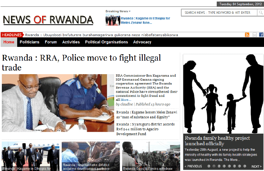 Latest Local and World News in Rwanda - News of Rwanda