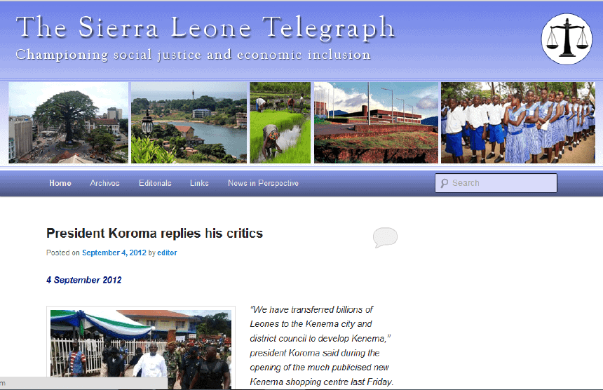 Latest Local and World News in Sierra Leone - Sierra Leone Telegraph