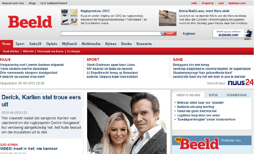 Latest Local and World News in South Africa - Beeld
