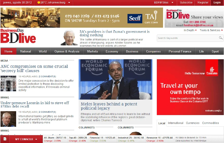 Latest Local and World News in South Africa - Business Day
