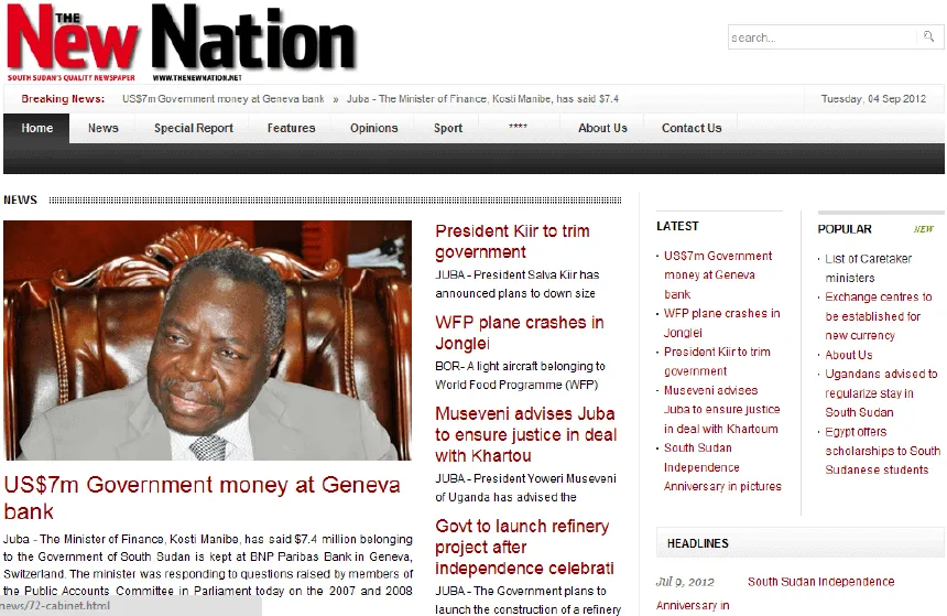 Latest Local and World News in South Sudan - The New Nation