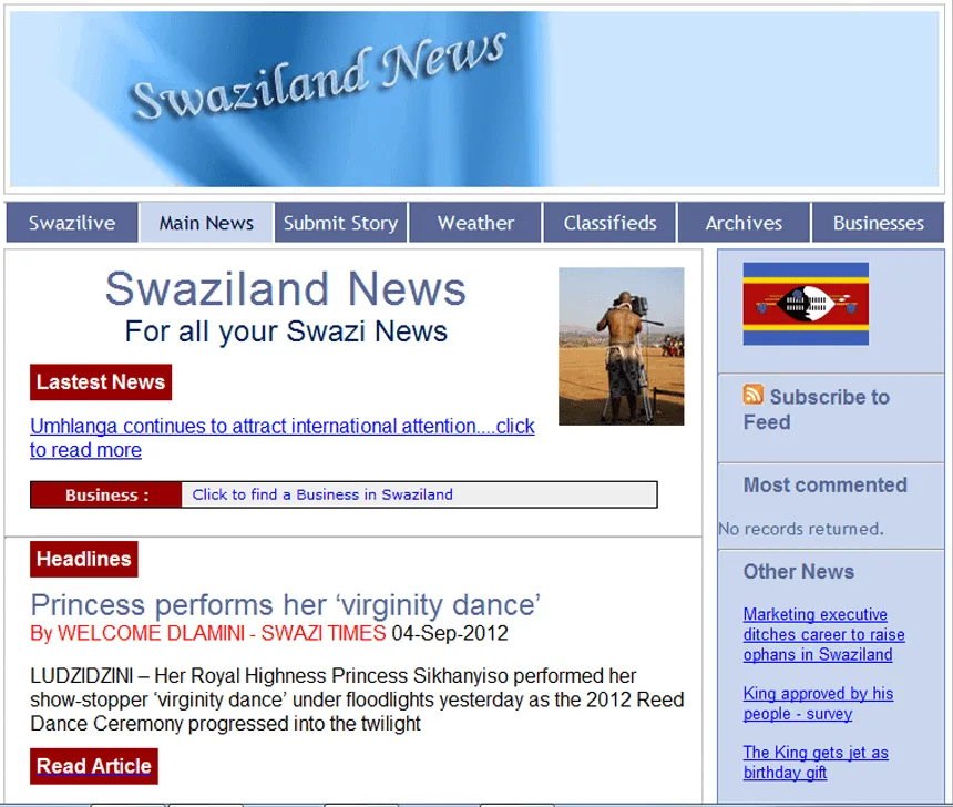 Latest Local and World News in Swaziland - The Swaziland news