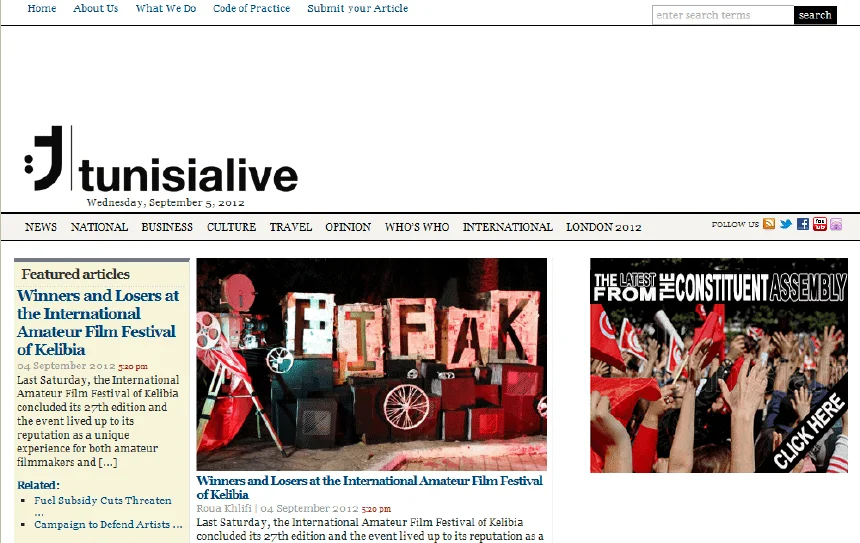 Latest Local and World News in Tunisia - Tunisialive- Out of Circulation