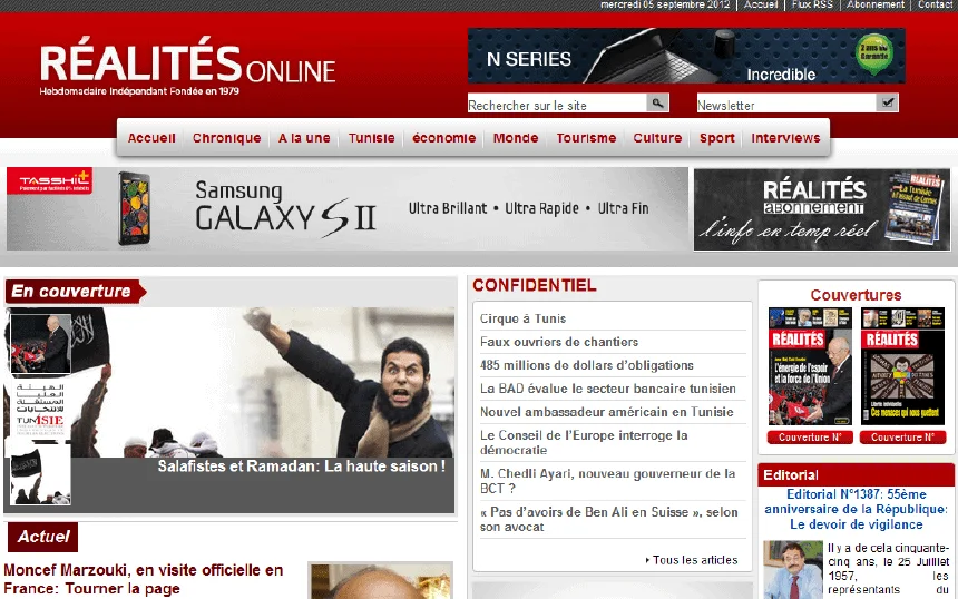Latest Local and World News in Tunisia - Réalités
