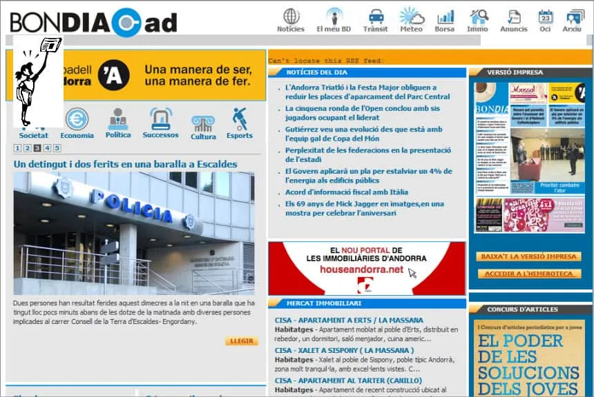 Latest World and Regional News in Andorra - Newspaper Bondia