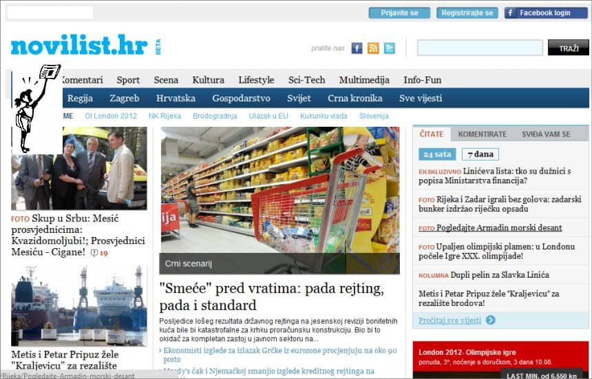 Latest World and Local News in Croatia Newspaper Novi list