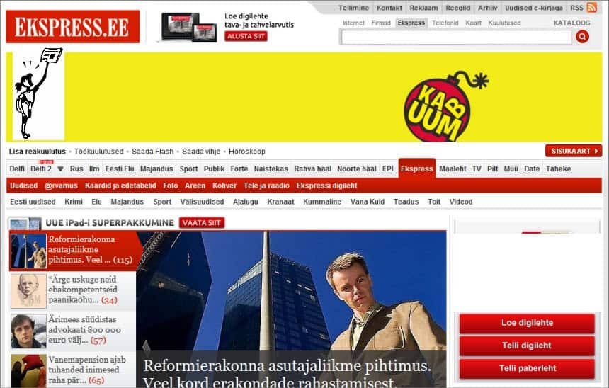 Latest World and Local News in Estonia - Newspaper Eesti Ekspress