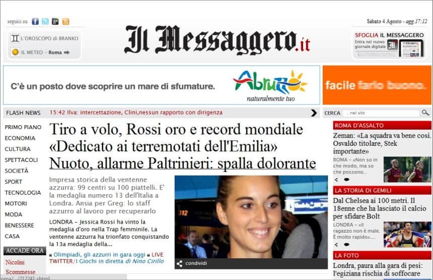 Latest World and Local News in Italy - Newspaper Il Messaggero