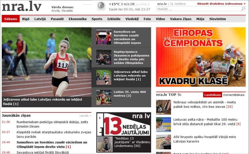 Latest World and Local News in Latvia - Newspaper Neatkarīgā. Latvia News Today