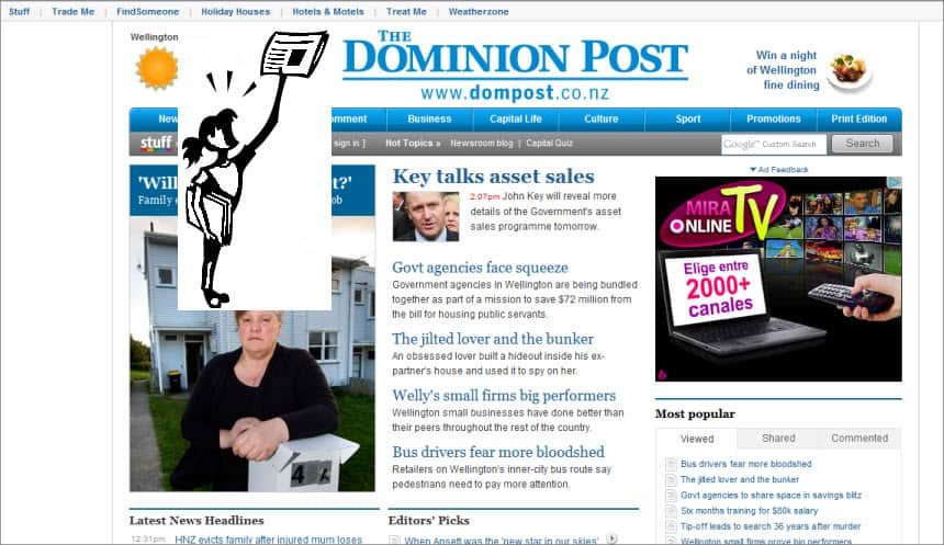 The Latest World and Regional News in New Zealand - Newspaper; The Dominion Post