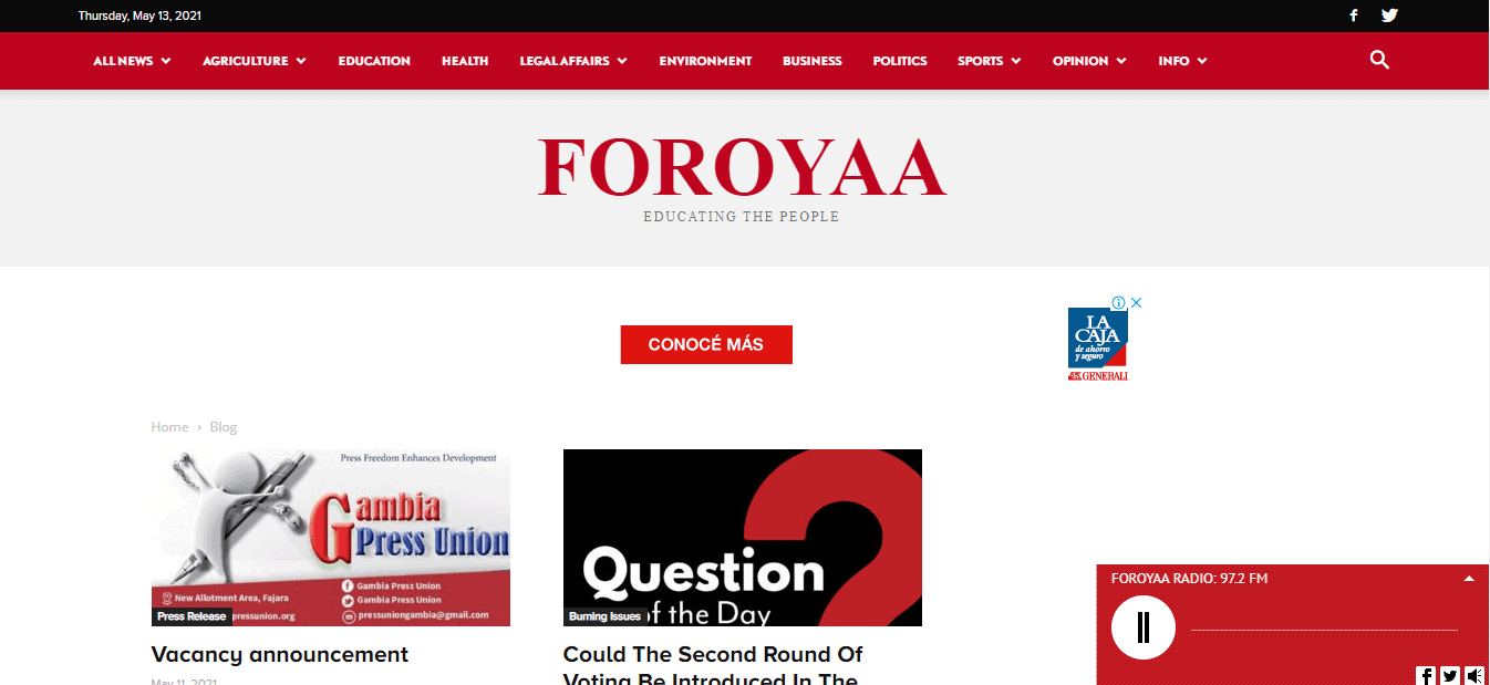 Latest Local and World News in Gambia-Foroyaa