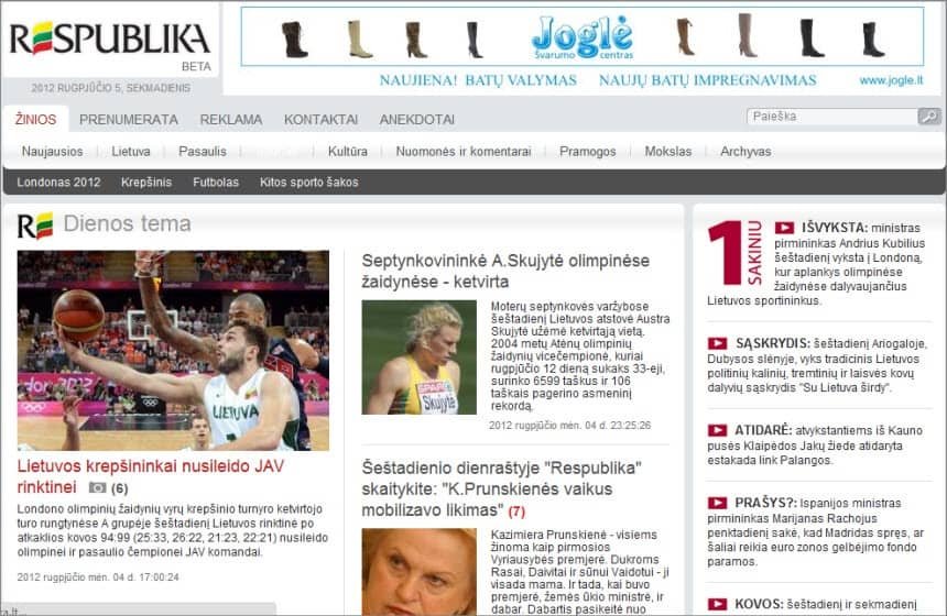 Latest World and Local News in Lithuania - Newspaper RESPUBLIKA
